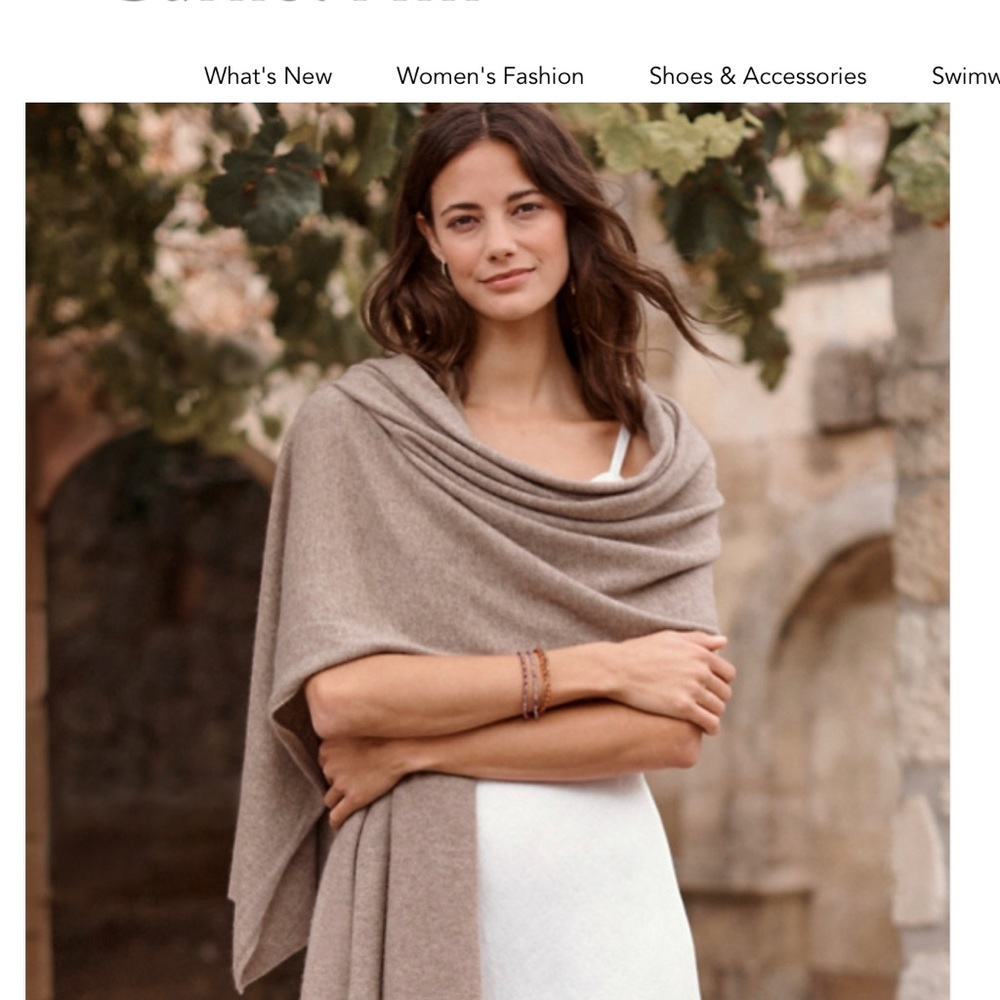 Color Block Cashmere Wrap/Scarf from Garnet Hill